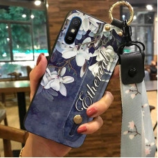 Силіконовий чохол для Xiaomi Redmi 9a з ремінцем-підставкою та на шию Магнолія